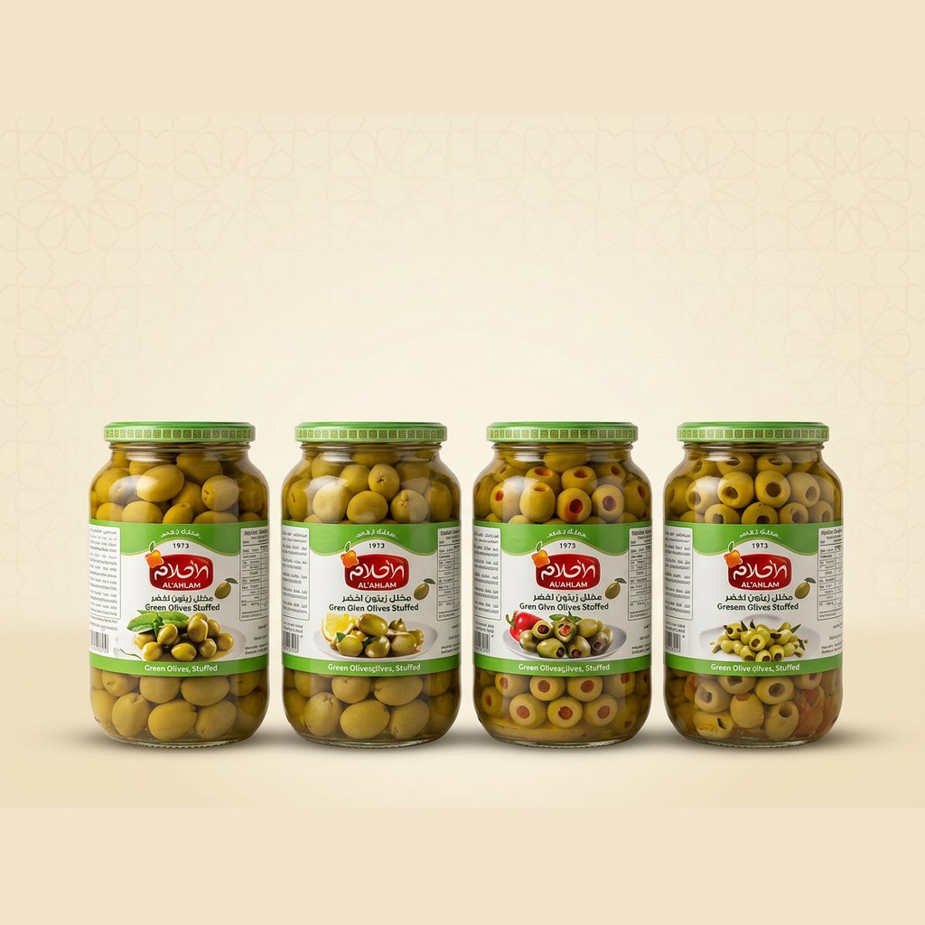 Al Ahlam Olives — Green Lid Jars