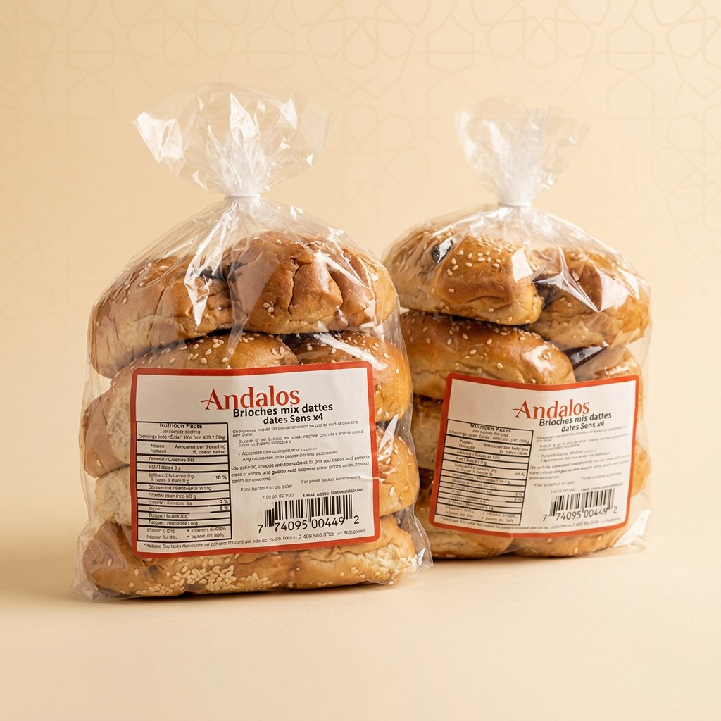 Andalos Date Brioche Buns — 4 pc