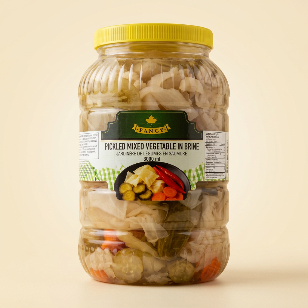 Fancy Pickled Mixed Vegetables in Brine