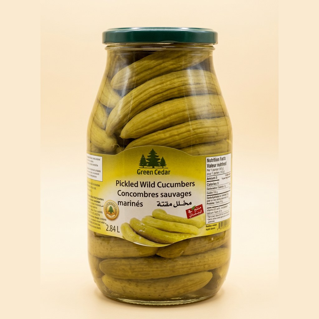 Green Cedar Pickled Wild Cucumbers
