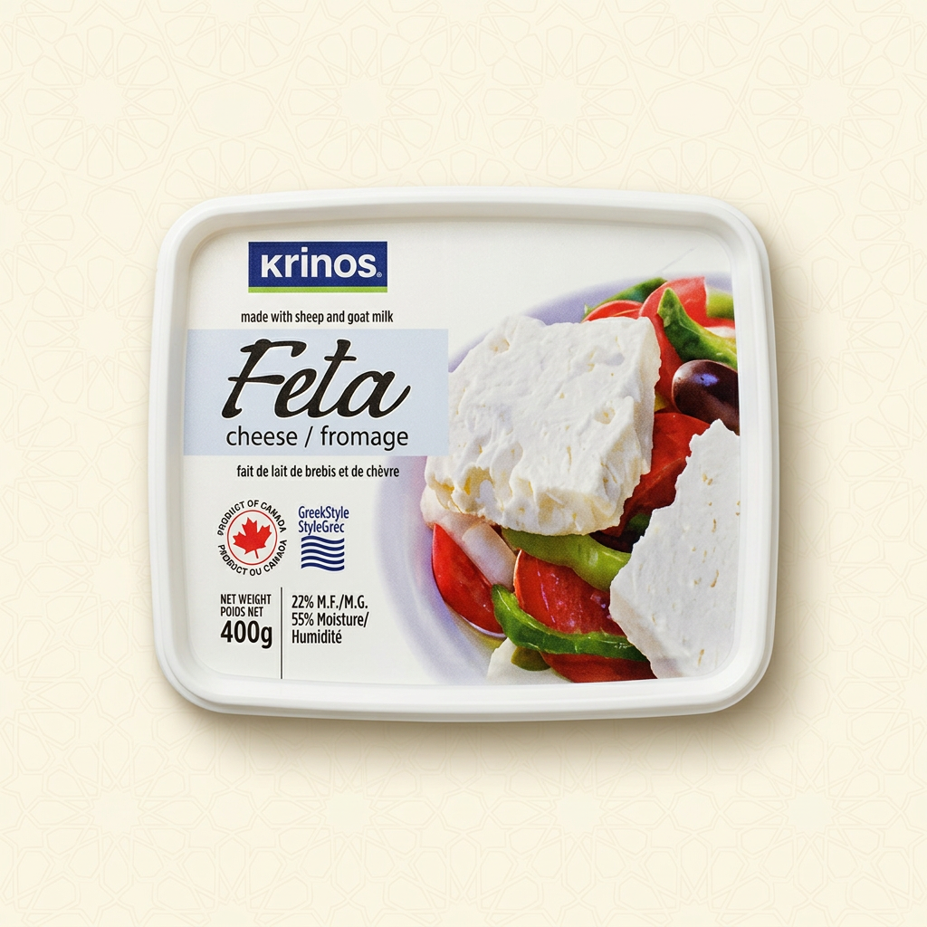 Krinos Feta — 400 g (Tomato & Cucumber Label)